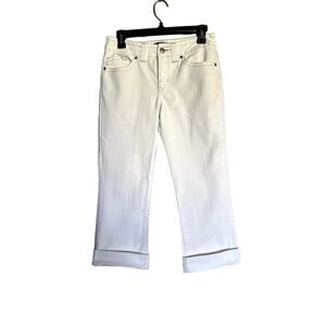Bandolino Blu White Denim Capri Pants Size 6 Petite